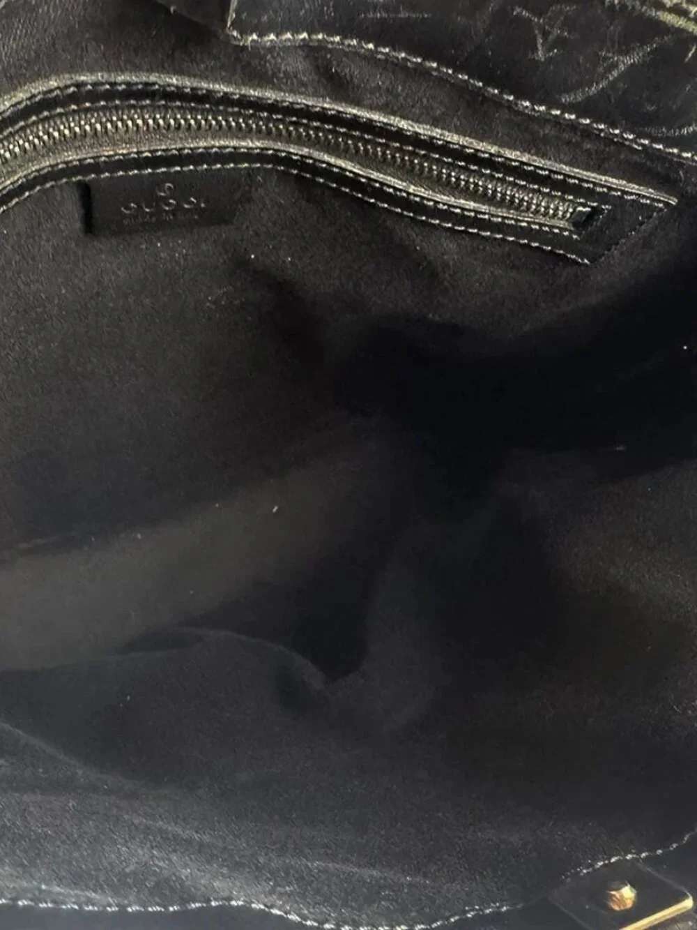 Auth GUCCI Shoulder Bag Black GG Canvas/Leather - z8723 - Picture 11 of 13